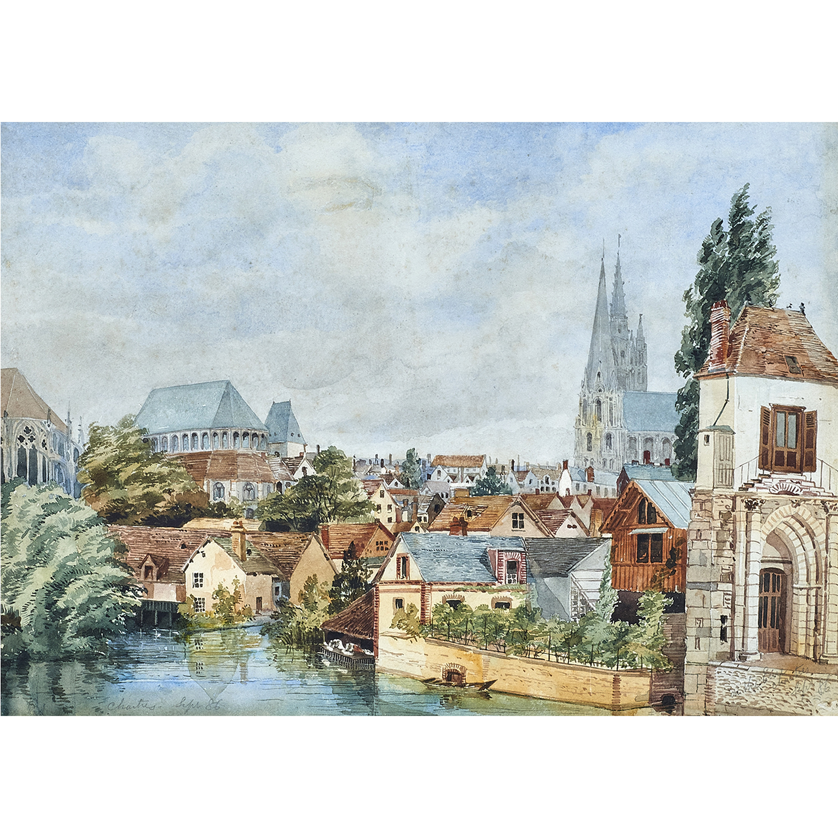 WATERCOLOR FRENCH SCHOOL 19TH 3a4739