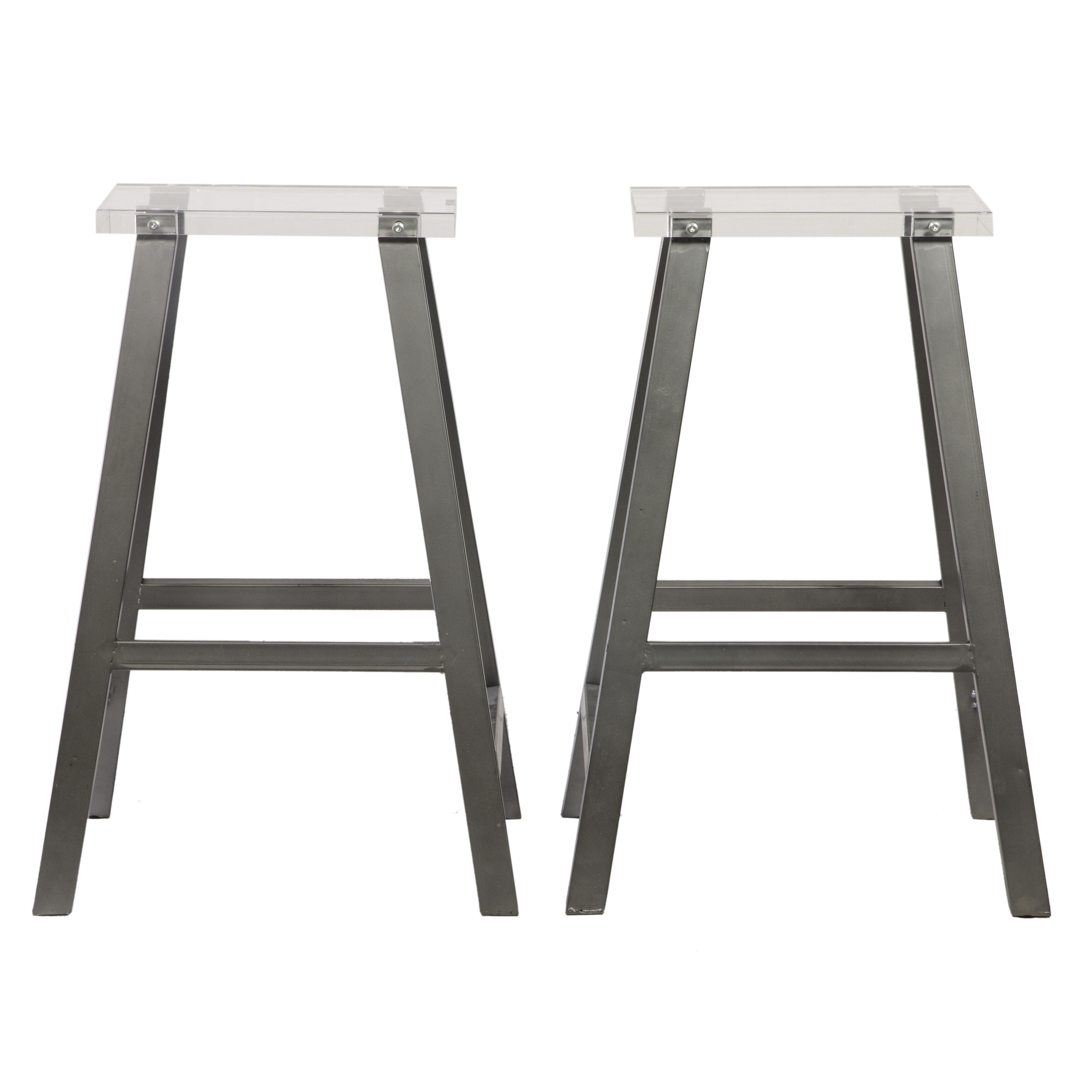 A PAIR OF INDUSTRIAL STYLE STOOLS 3a47ab