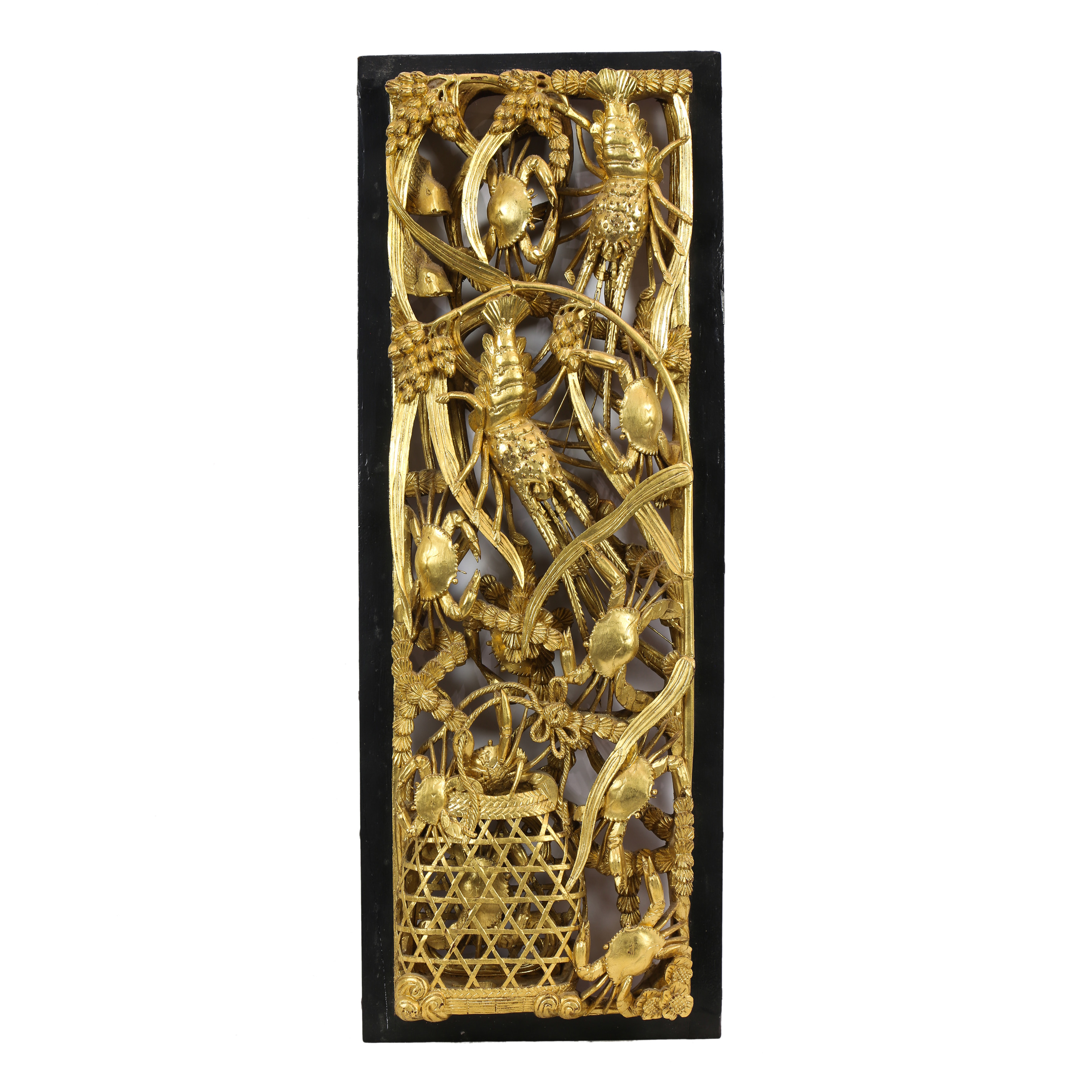 CHINESE GILT LACQUERED PANEL Chinese 3a47e7