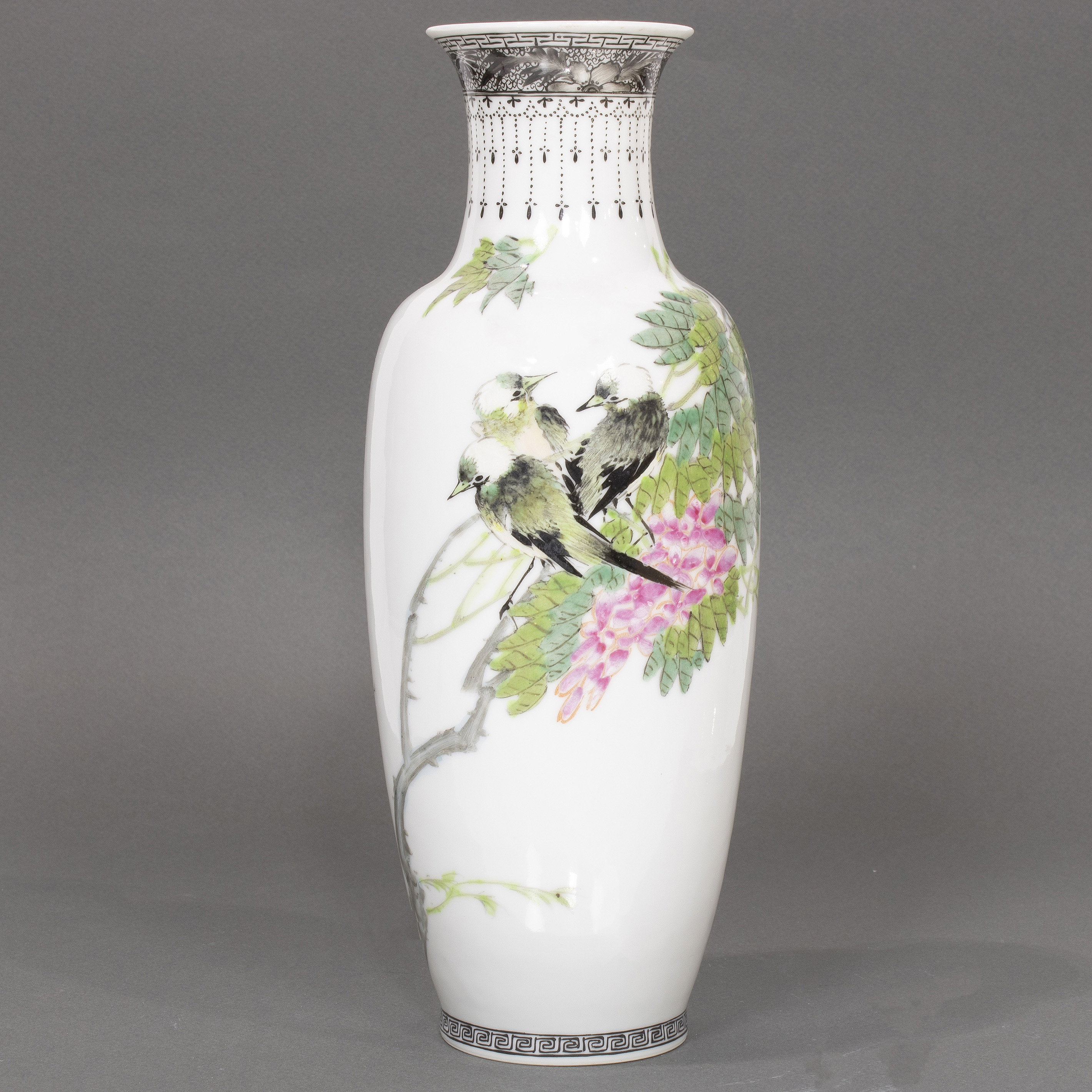 CHINESE ENAMELED EGG SHELL VASE Chinese