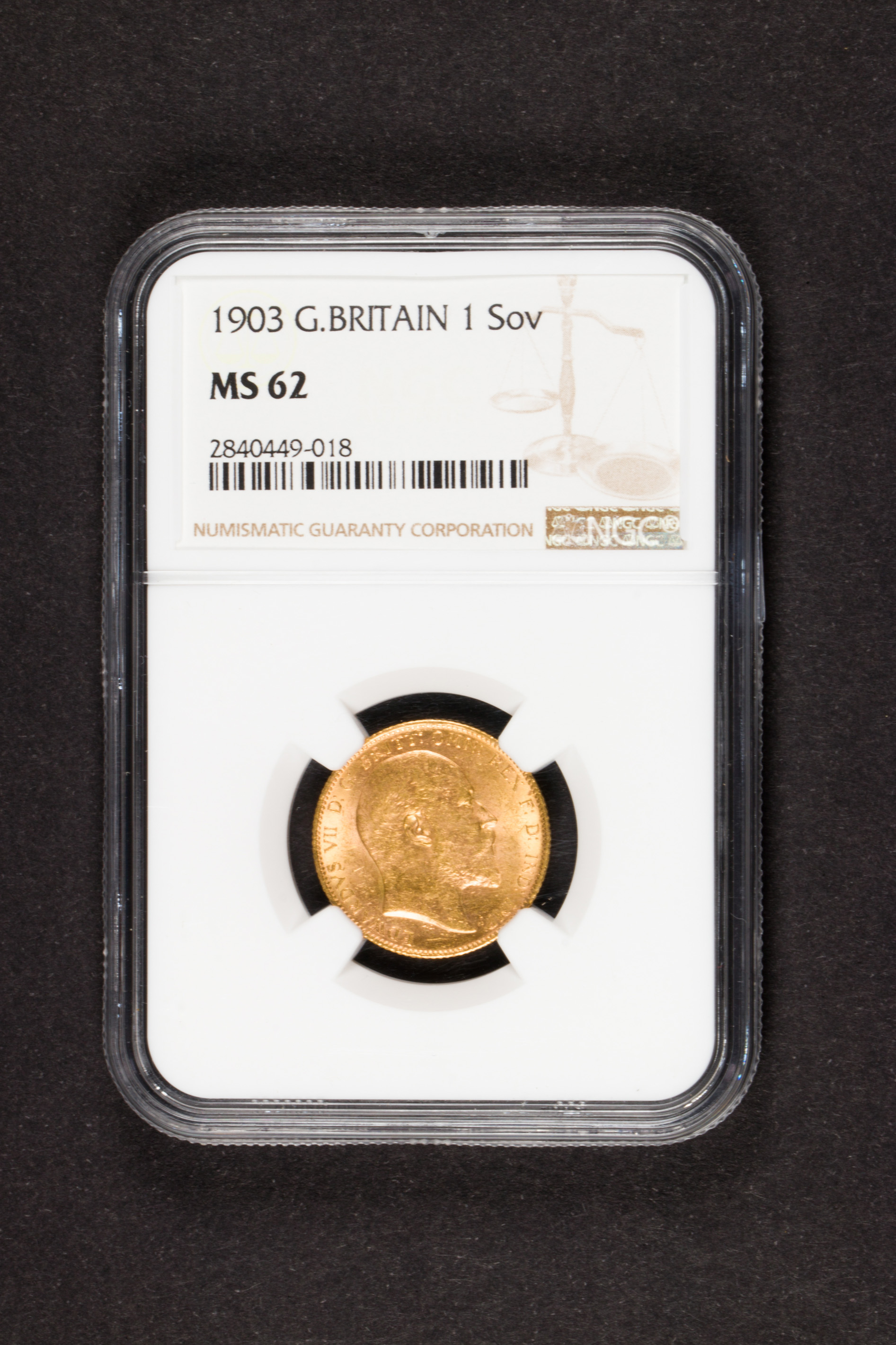 1903 GREAT BRITAIN GOLD SOVEREIGN 3a4837
