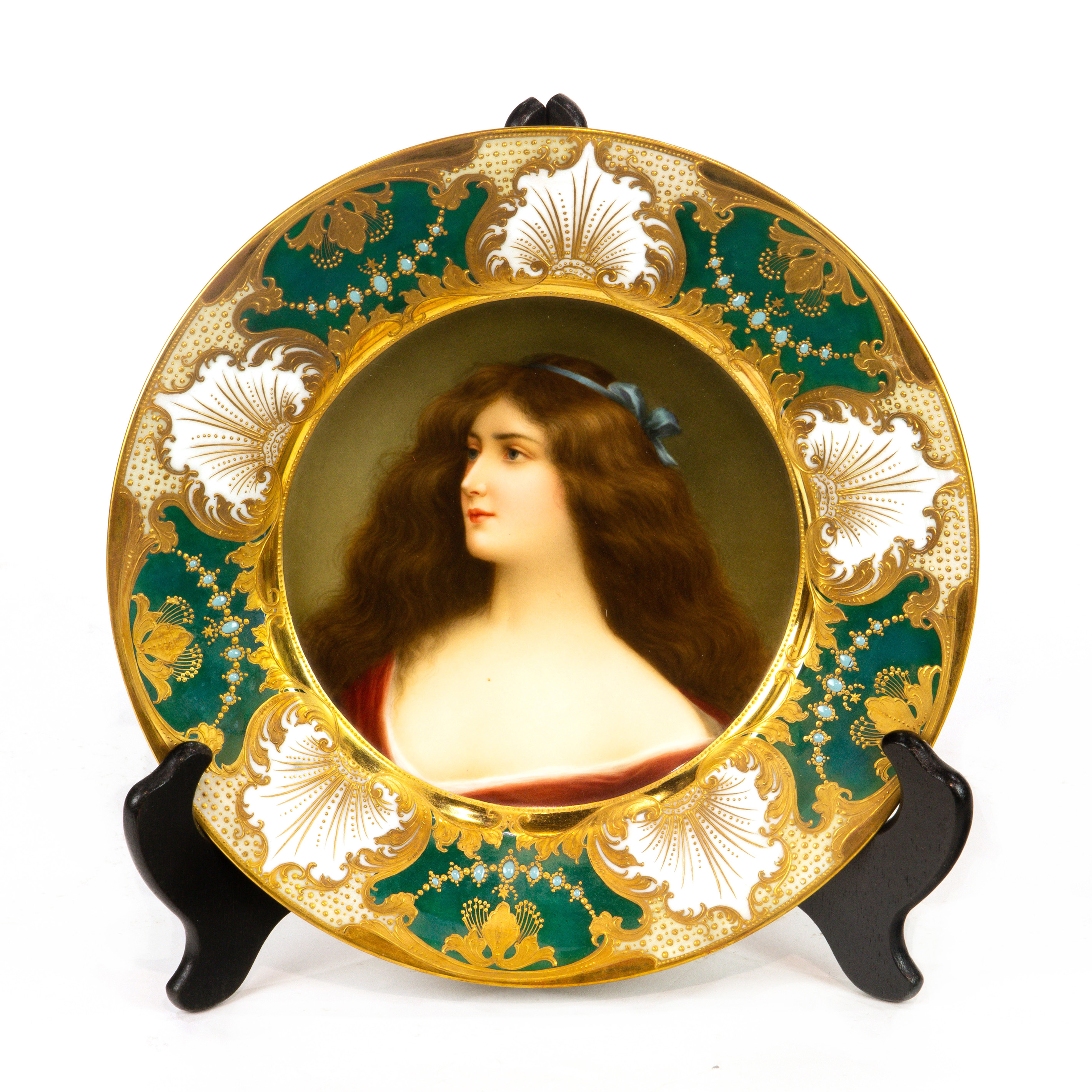 A ROYAL VIENNA STYLE PORCELAIN PORTRAIT