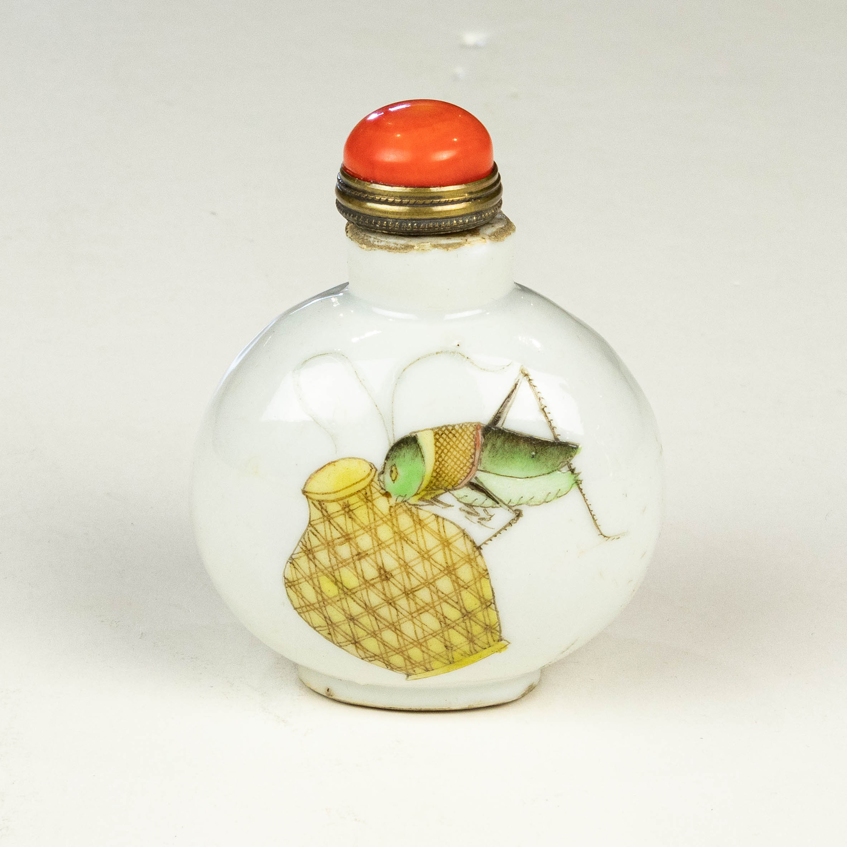 CHINESE FAMILLE VERTE SNUFF BOTTLE 3a4935
