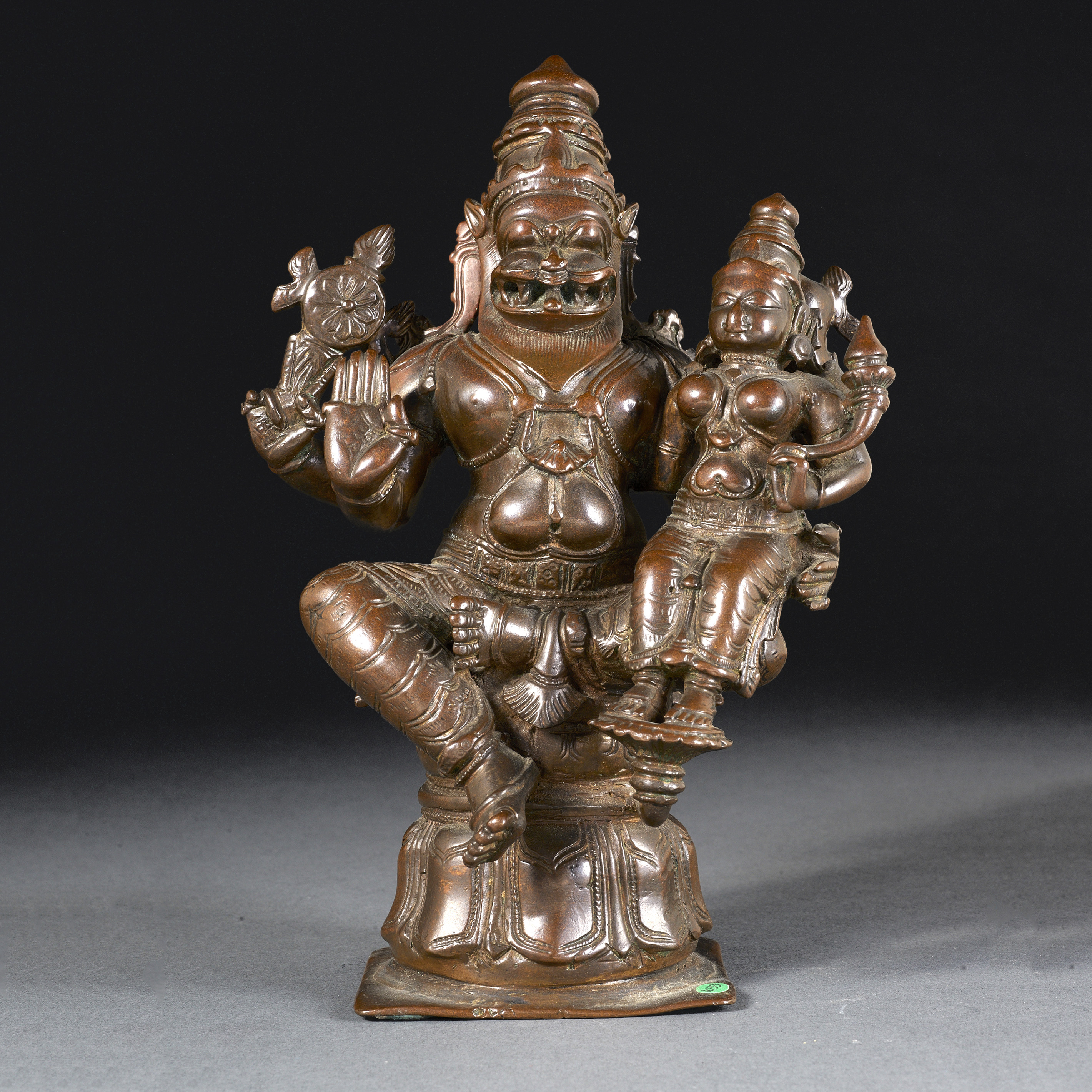 SOUTH ASIAN BRONZE FIGURE OF NARASIMHA 3a4946