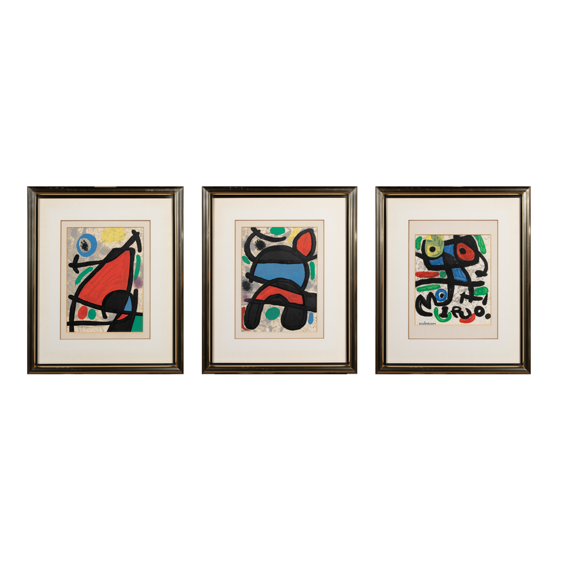 PRINTS JOAN MIRO lot of 3 Joan 3a232c