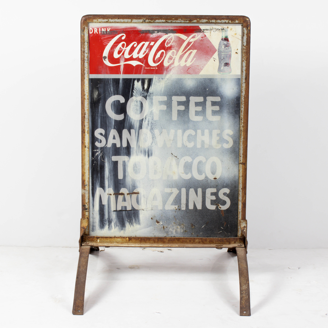 COCA-COLA DOUBE-SIDED SIDEWALK SIGN