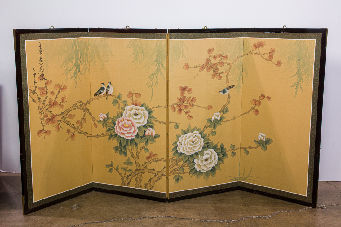 CHINESE FOUR PANLE FOLDING SCREEN 3a248f