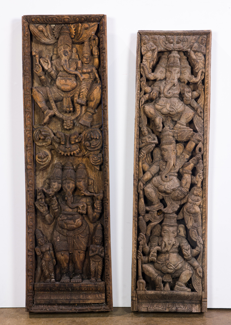  LOT OF 2 SOUTH ASIAN WOOD CARVINGS 3a2492