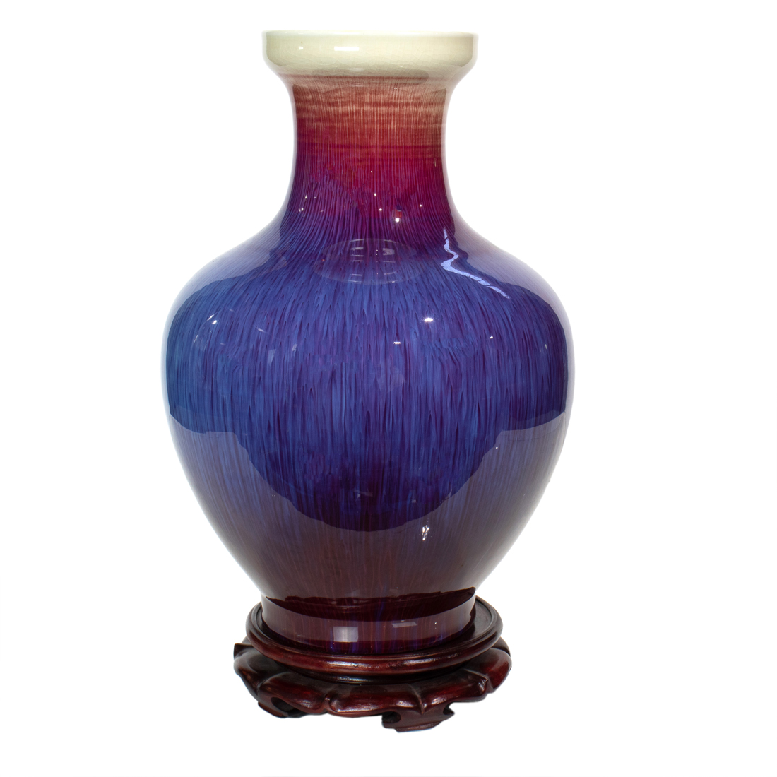 CHINESE FLAMBE GLAZED VASE Chinese 3a24a6