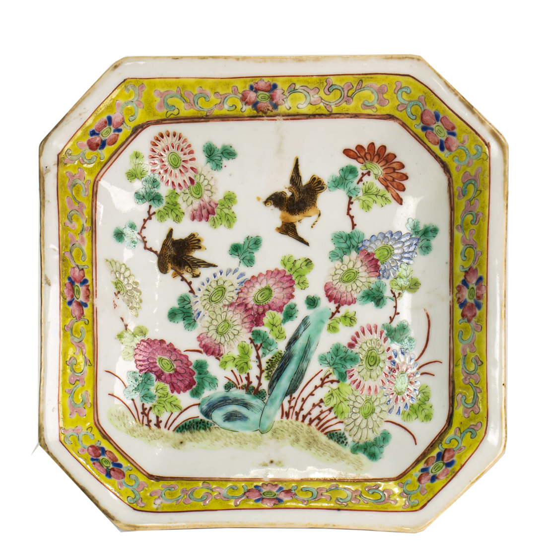 CHINESE FAMILLE ROSE FOOTED TRAY Chinese