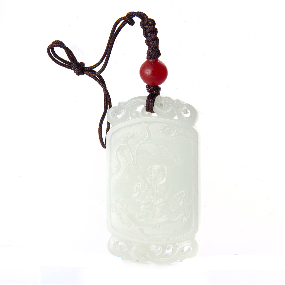 CHINESE WHITE JADE PENDANT Chinese 3a24d3