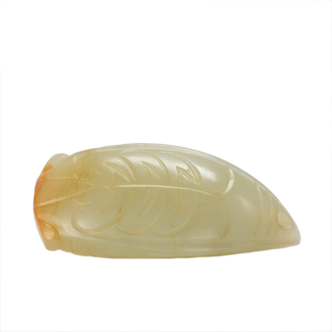 CHINESE RUSSET WHITE JADE CICADA  3a24dd