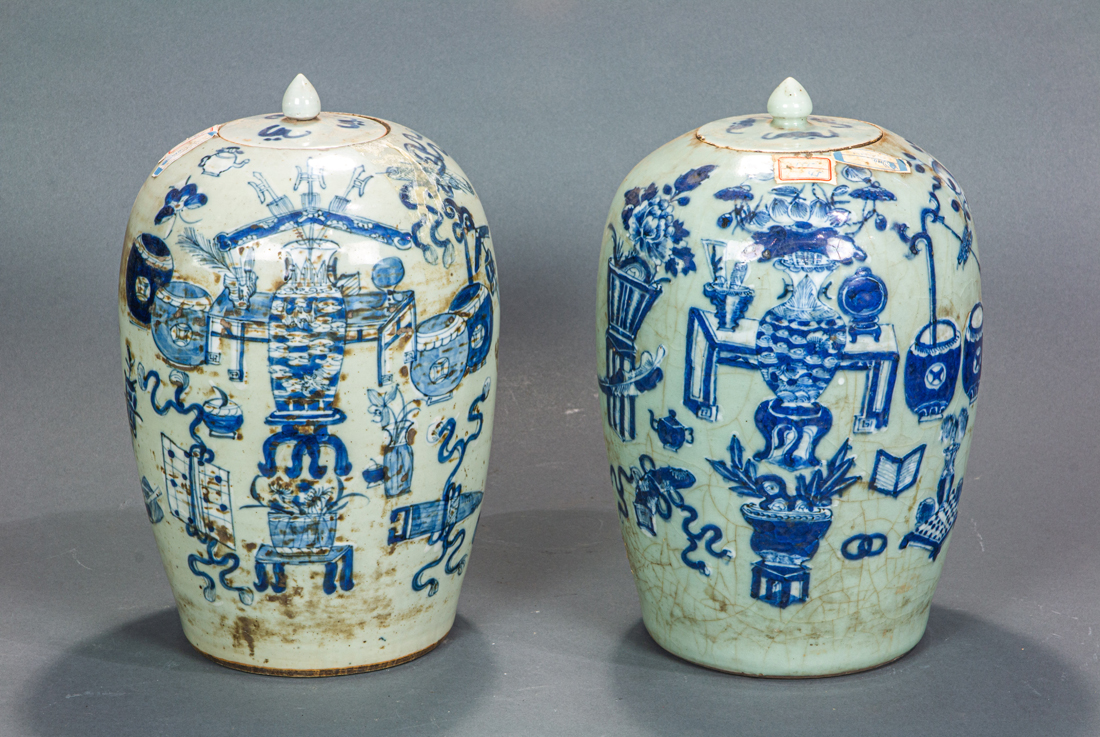  LOT OF 2 CHINESE BLUE AND WHITE 3a2520