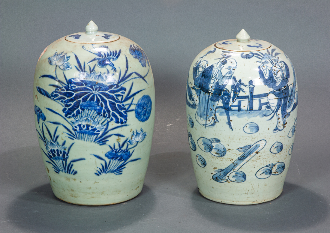  LOT OF 2 CHINESE BLUE AND WHITE 3a2521