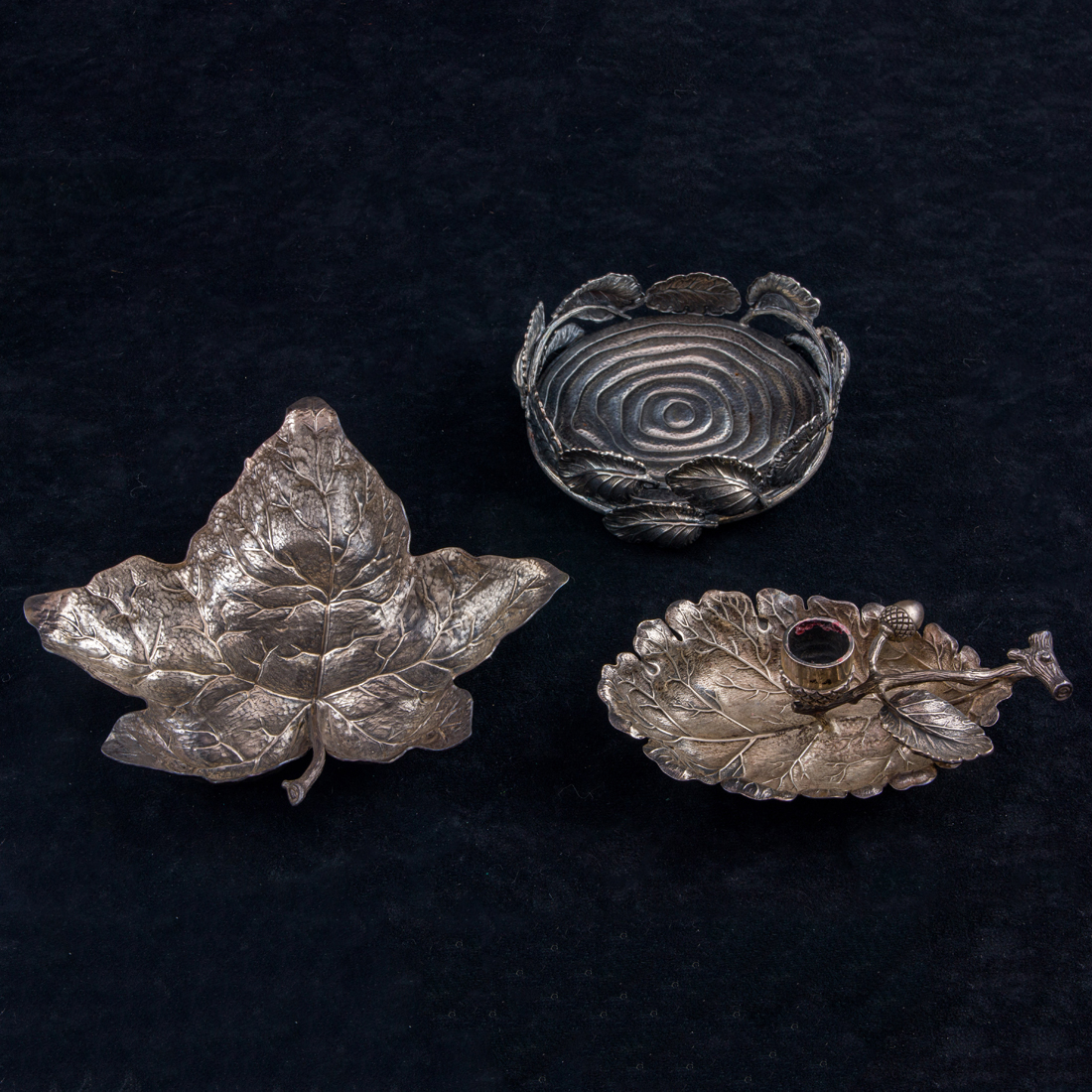 BUCCELLATI, LEAF FORM DISHES, SUITE