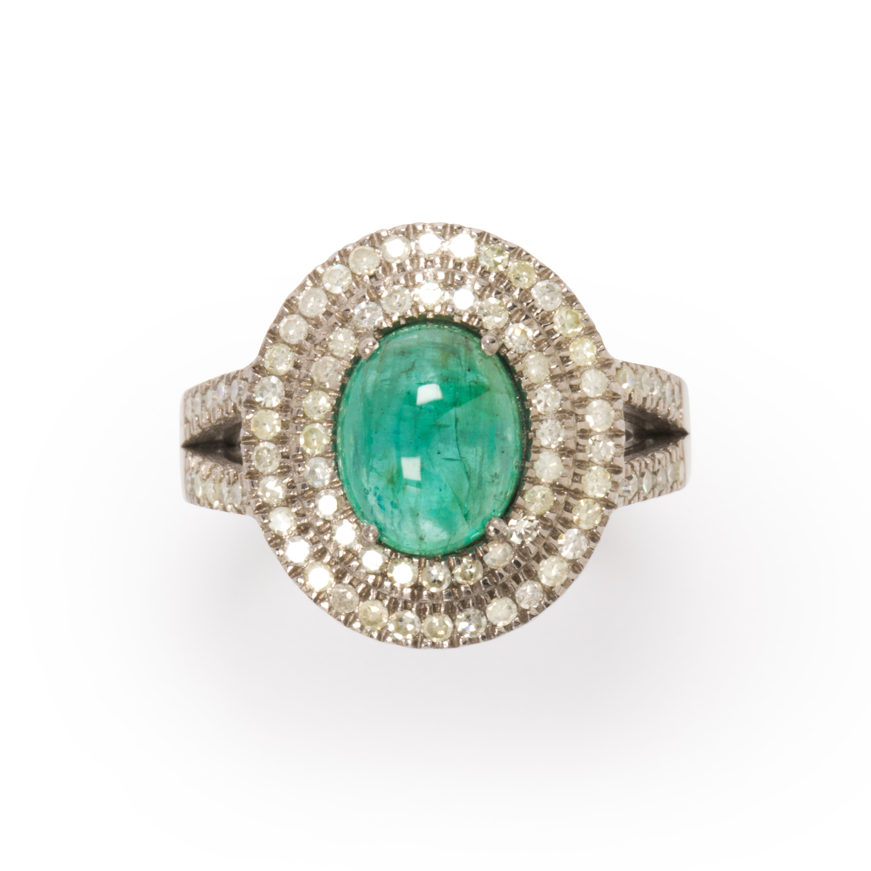 AN EMERALD AND DIAMOND RING An 3a261c