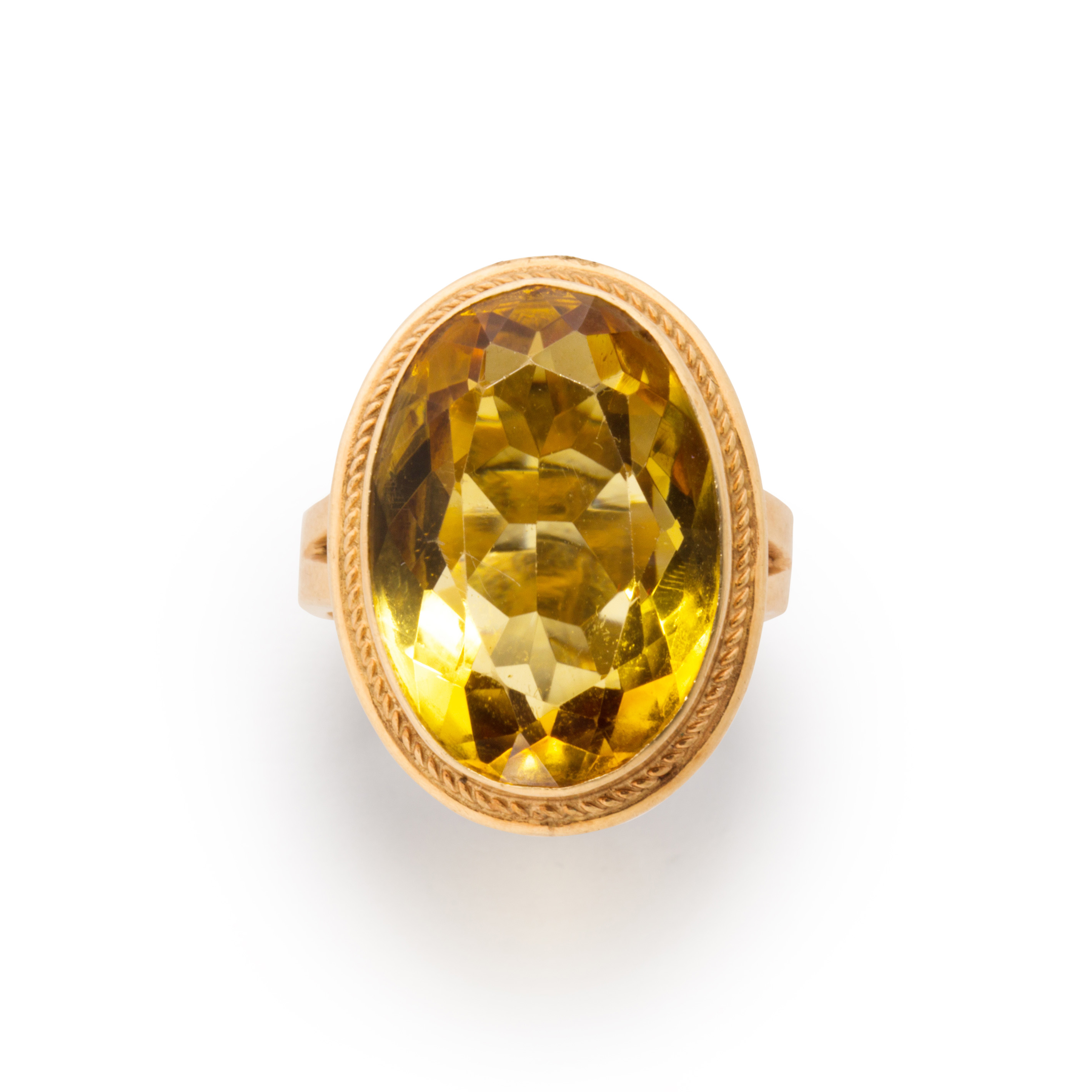 A CITRINE AND FOURTEEN KARAT GOLD 3a2638