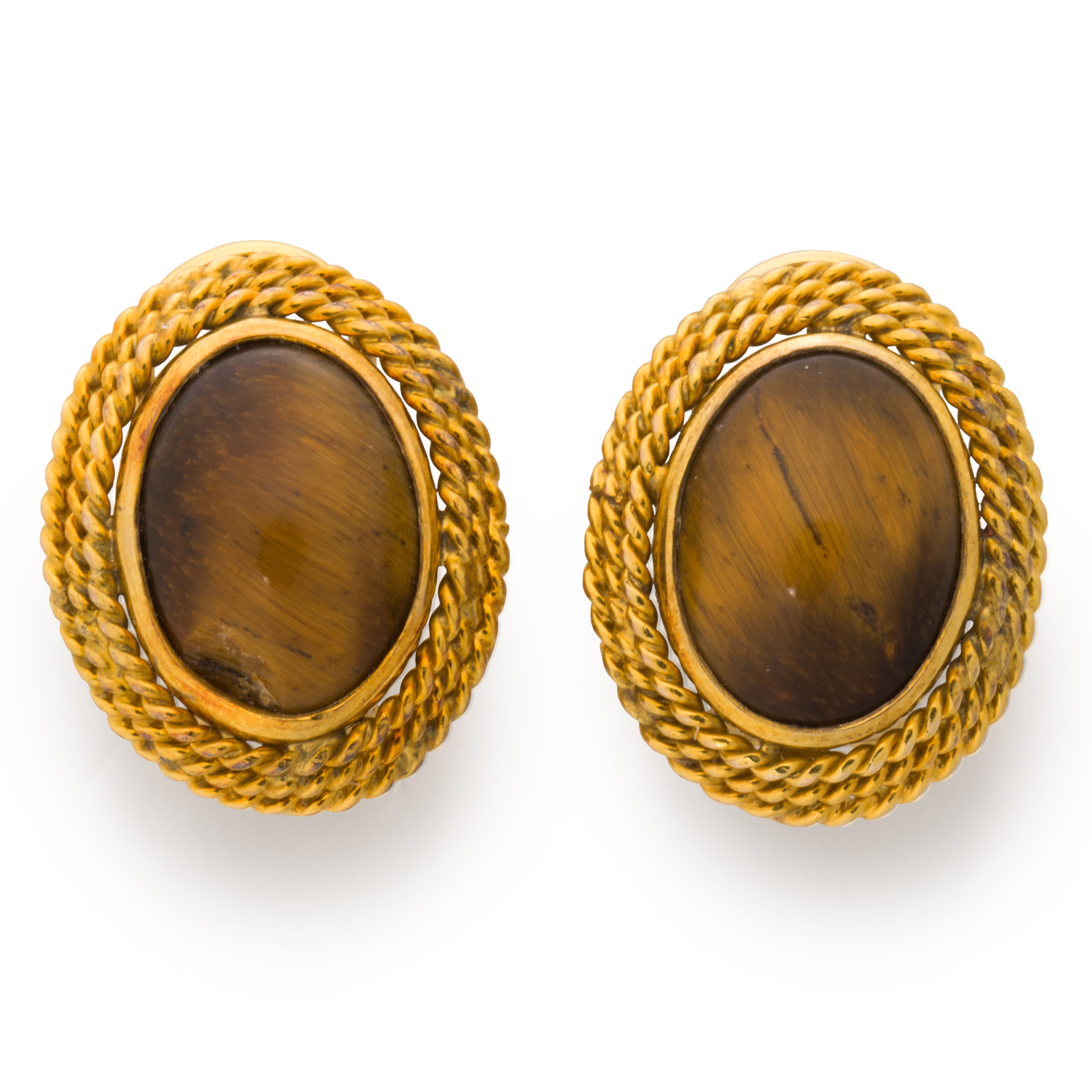 A PAIR OF TIGER S EYE AND FOURTEEN 3a2647