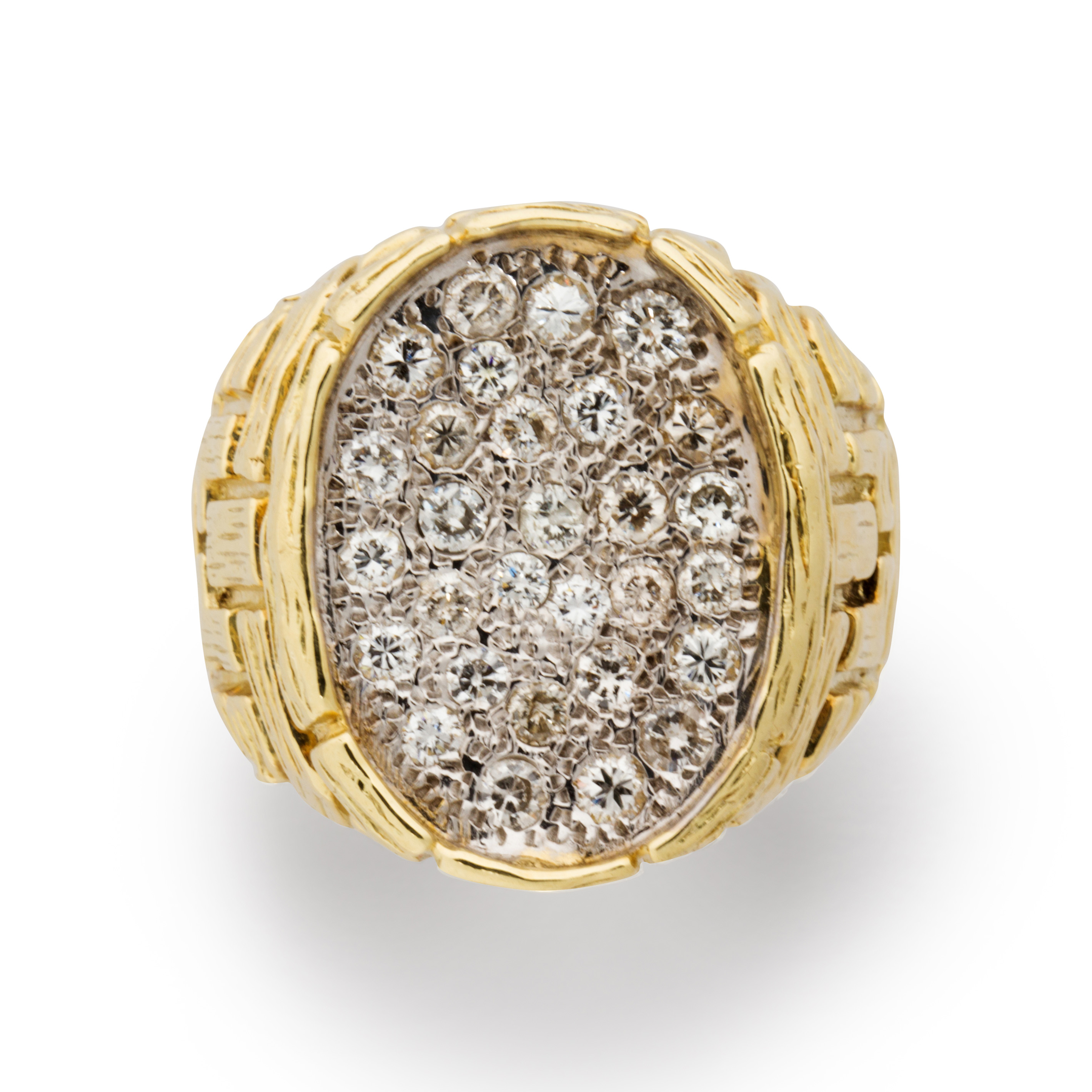 A DIAMOND AND FOURTEEN KARAT GOLD 3a2668