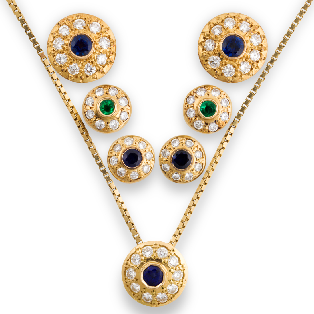A GROUP OF GEMSTONE AND GOLD JEWELRY