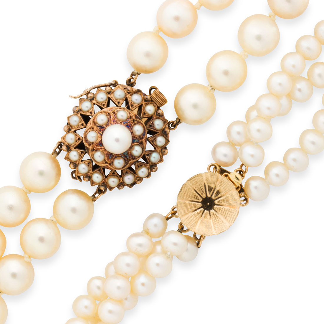 A GROUP OF CULTURED PEARL AND FOURTEEN 3a2749