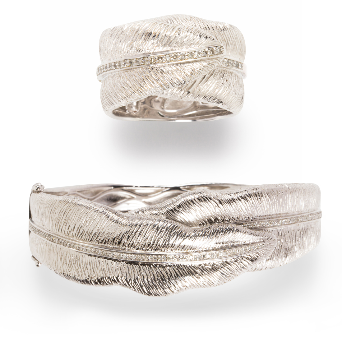 A STERLING SILVER BRACELET AND 3a2751