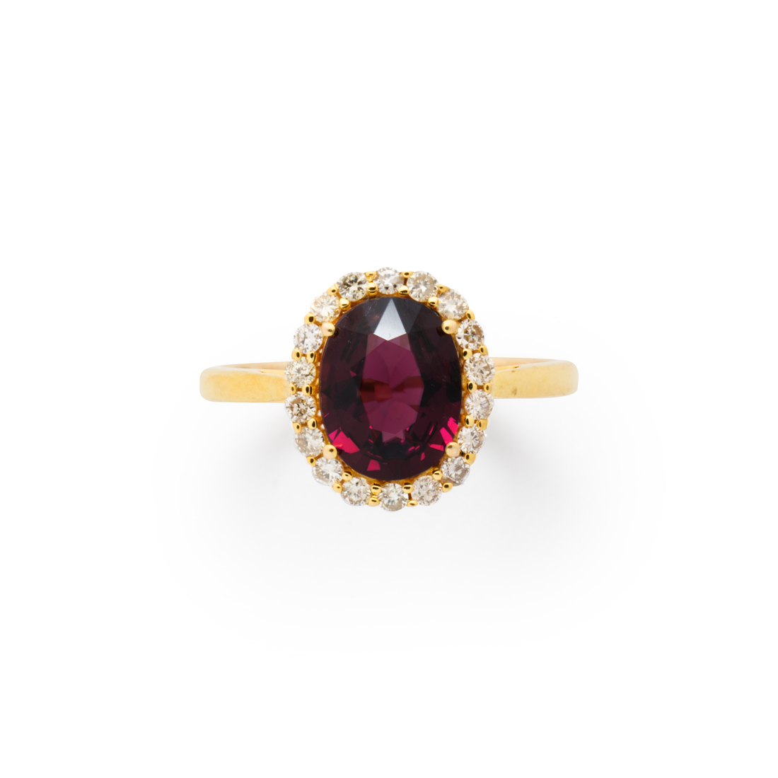 A RED SPINEL DIAMOND AND EIGHTEEN 3a2839