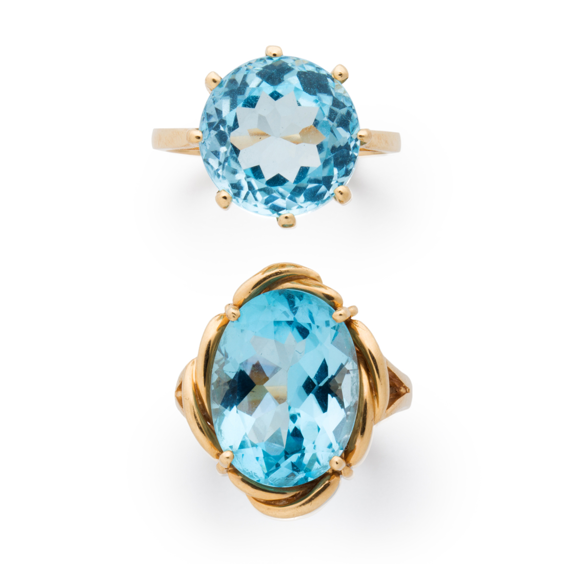 A GROUP OF BLUE TOPAZ AND FOURTEEN 3a2835