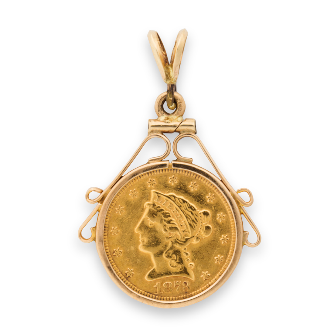 A GOLD COIN PENDANT A gold coin