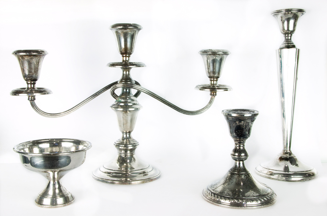  LOT OF 4 STERLING WEIGHTED TABLE 3a28e4