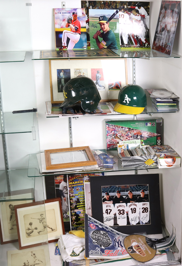 TWO SHELVES OF MAINLY OAKLAND AS BASEBALL