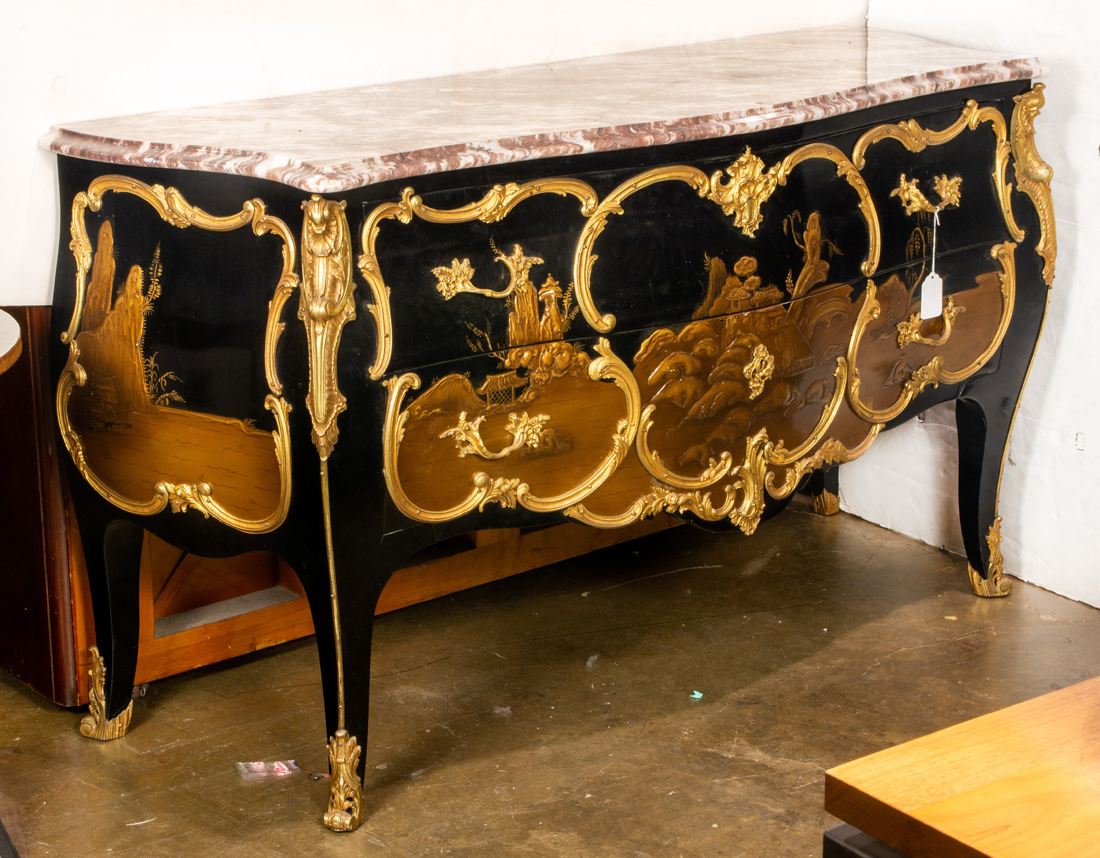 LOUIS XV STYLE JAPANNED LACQUER