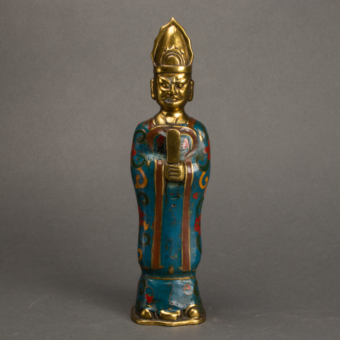 CHINESE CLOISSONE ENAMEL OFFICIAL FIGURE