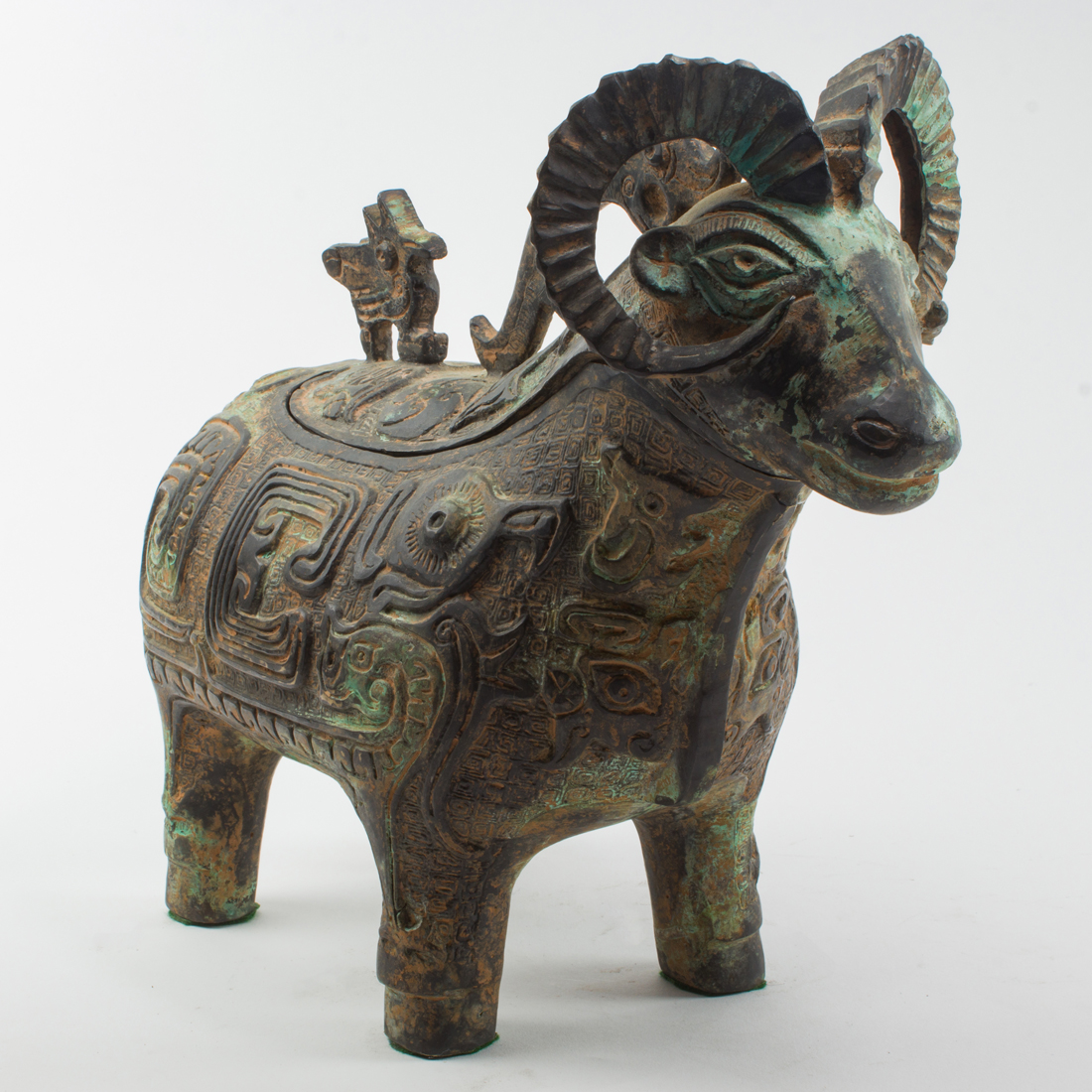 CHINESE ARCHAIC BRONZE RAM FORM 3a2a0d