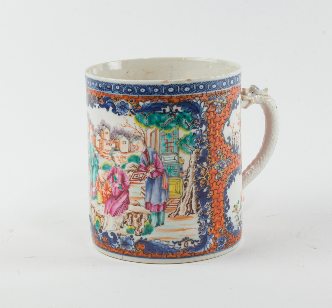 CHINESE EXPORT FAMILLE ROSE TANKARD