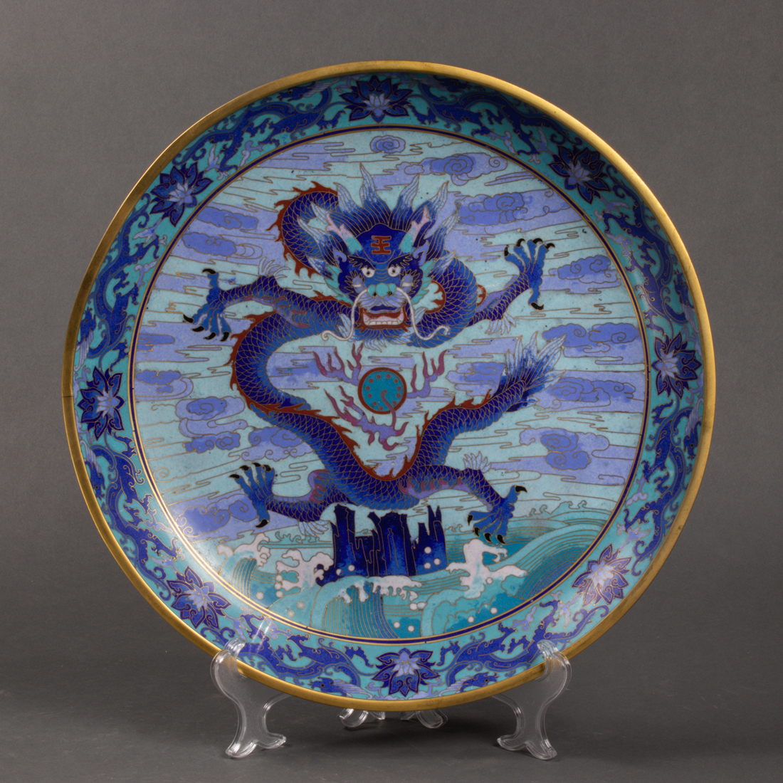 CHINESE CLOISONNE ENAMEL DRAGON  3a2a53