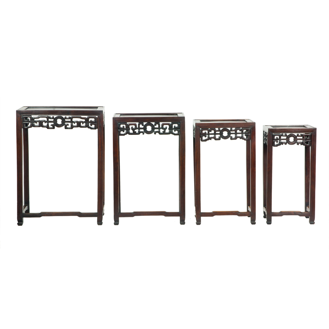SET OF FOUR CHINESE HARDWOOD NESTING 3a2a7c