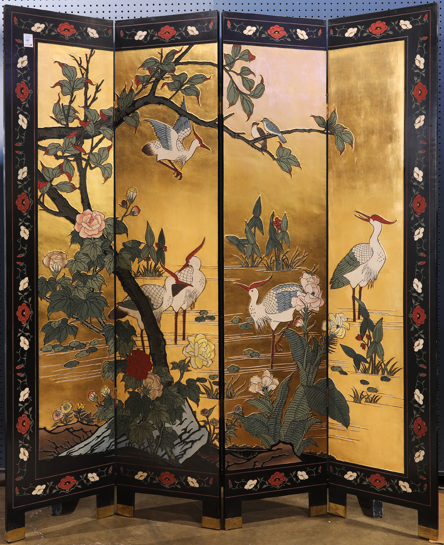 CHINESE FOUR PANEL COROMANDEL FOLDING 3a2a91