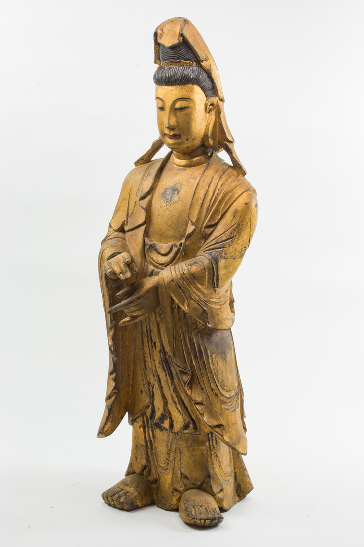 CHINESE GILT LACQUERED GUANYIN 3a2a95