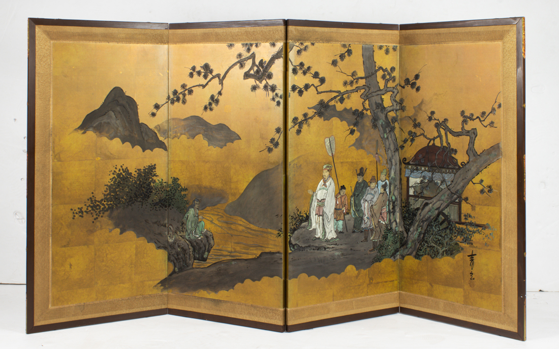 JAPNESES FOUR-PANEL FOLDING SCREEN