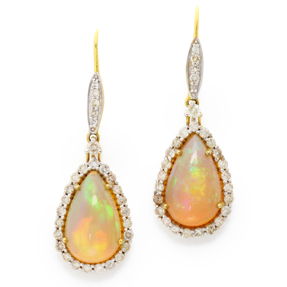 A PAIR OF OPAL DIAMOND AND FOURTEEN 3a2ae3