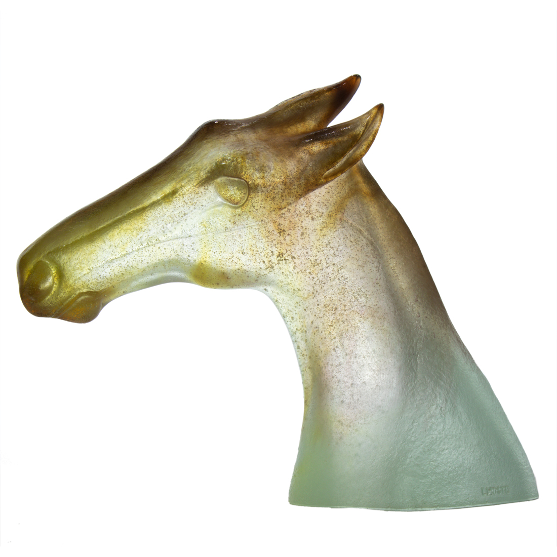 A DAUM PATE DE VERRE GLASS APPALOOSA