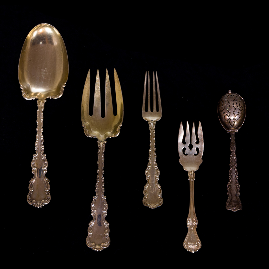 (10PC) ART NOUVEAU FLATWARE A (Lot