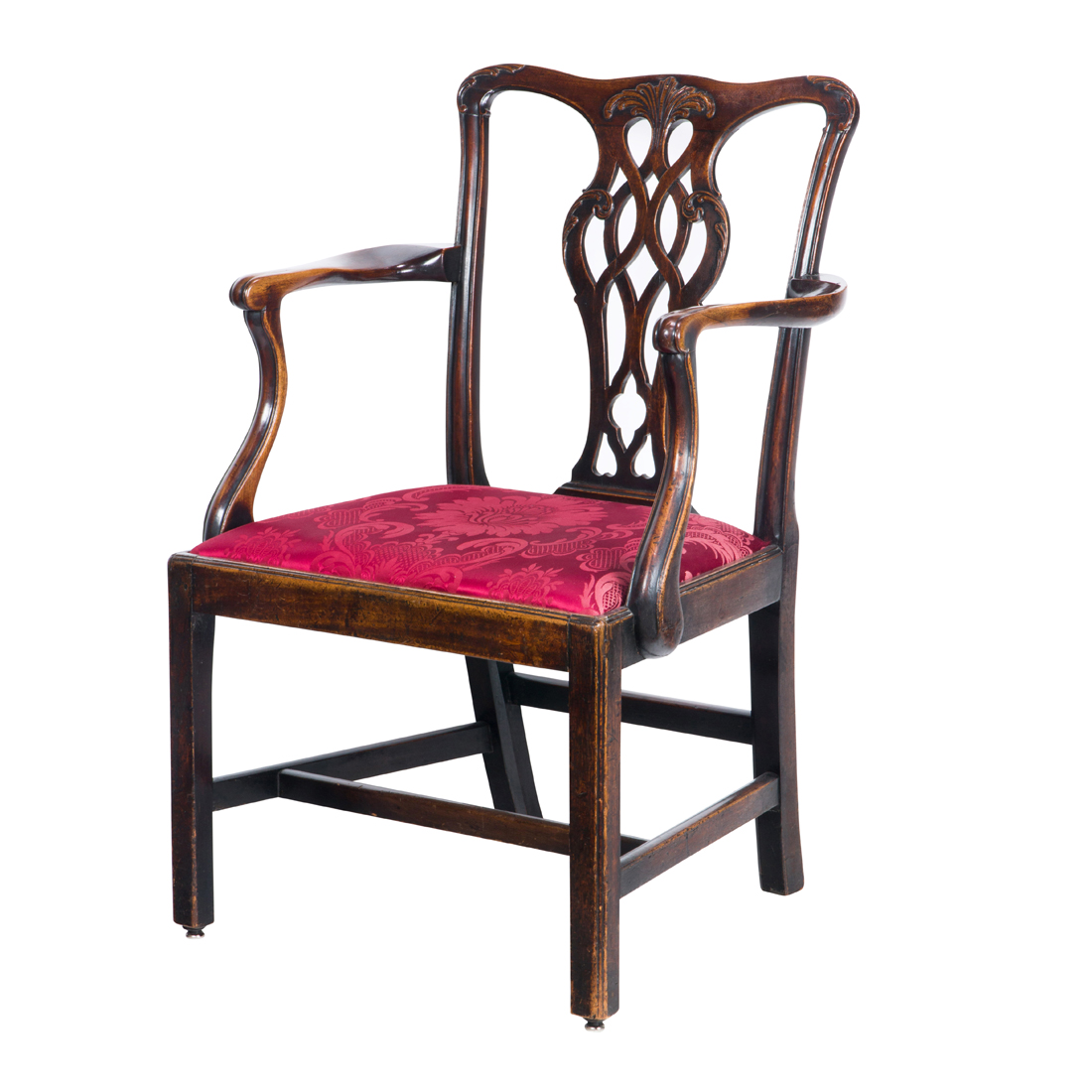 A CHIPPENDALE ARMCHAIR A Chippendale