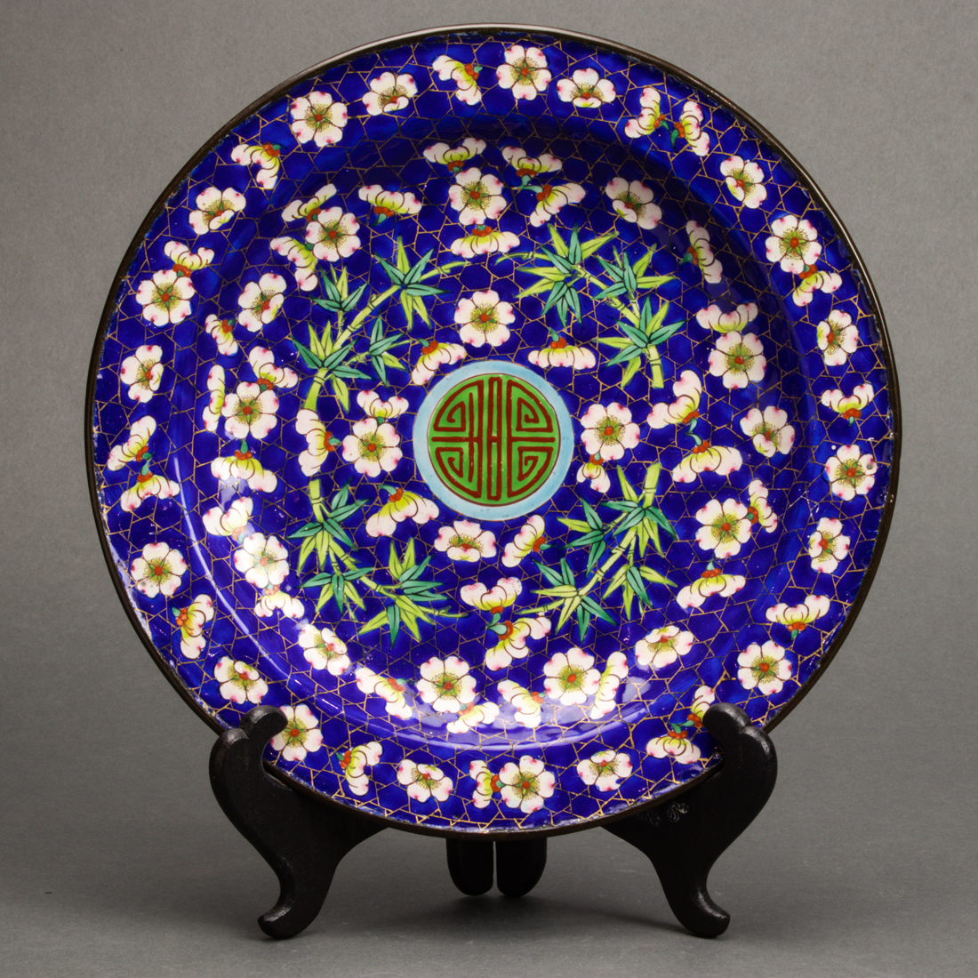 CANTON PAINTED ENAMEL DISH Canton painted