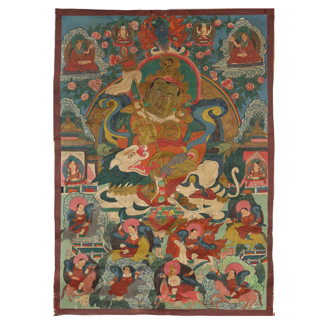 TIBETAN PAINTED THANGKA Tibetan