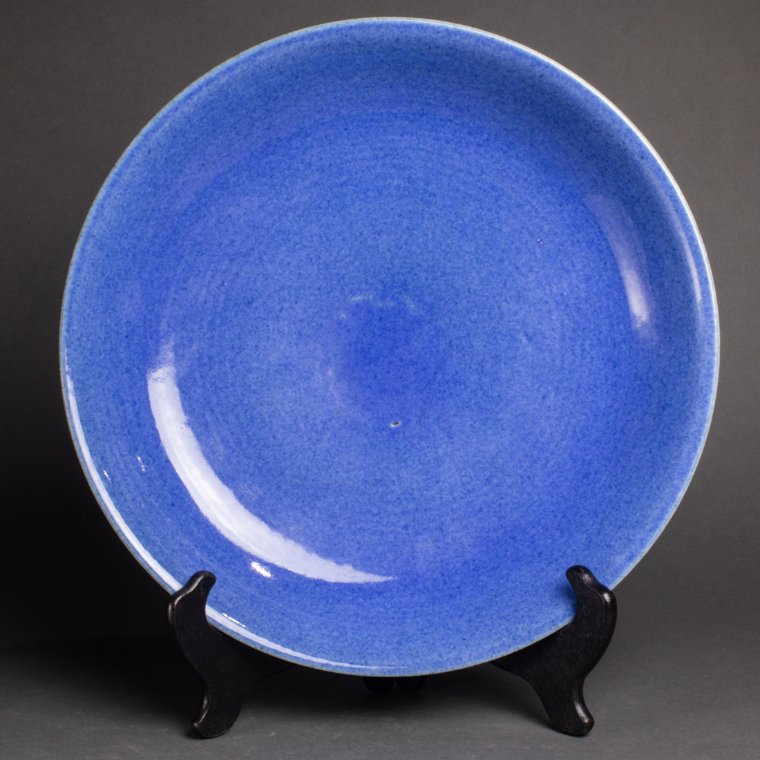 CHINESE POWDER BLUE GLAZED CHARGER