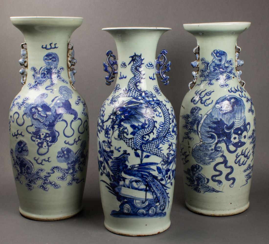  LOT OF 3 CHINESE BLUE AND WHITE 3a2bfd
