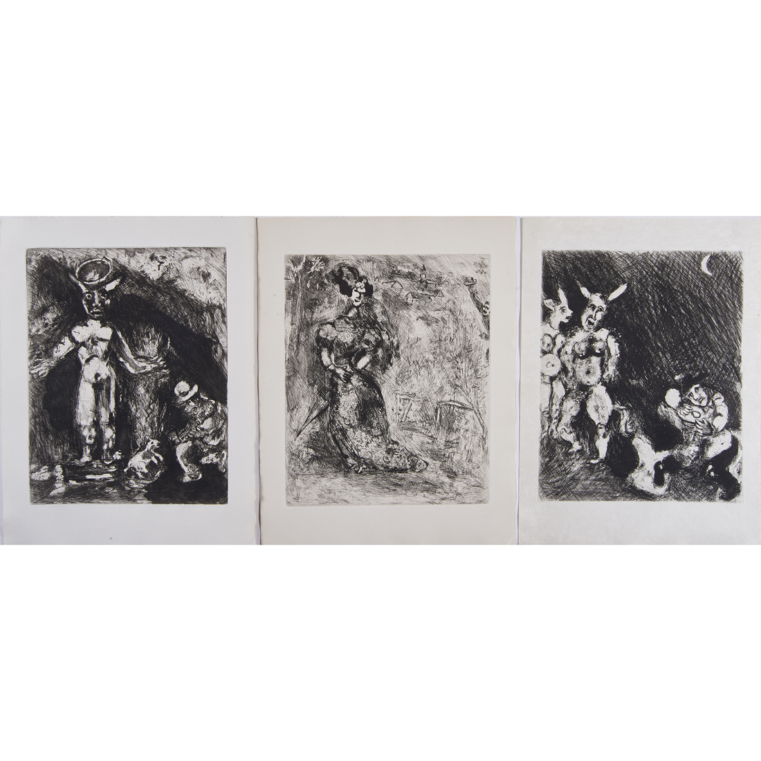 PRINT, MARC CHAGALL (lot of 3)