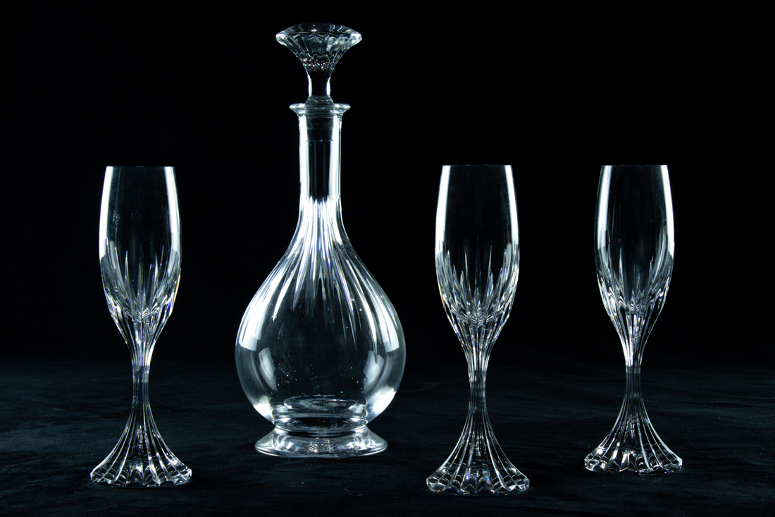  LOT OF 4 BACCARAT CUT GLASS DECANTER 3a2cd7